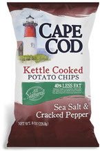 Cape Cod Sea Salt & Cracked Pepper 40% Reduced Fat Kettle Cooked Potato Chips