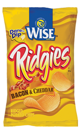 Wise Ridgies Bacon & Cheddar Potato Chips