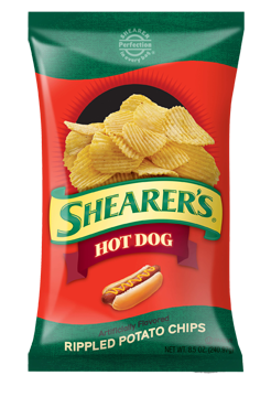 Shearers Hot Dog Rippled Potato chips