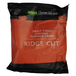 Asda Ridge Cut Sweet Chilli Chicken Crisps
