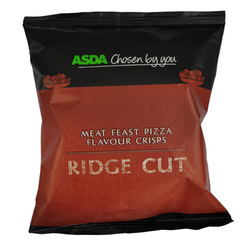 Asda Ridge Cut Meat Feast Pizza Crisps