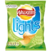 Walkers Lights Sour Cram & Chive Potato Crisps