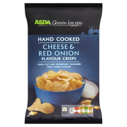 Asda Hand Cooked Cheese & Red Onion Crisps
