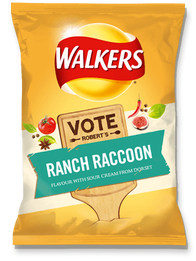 Walkers Do Us a Flavour Ranch Racoon with Sour Cream from Dorset Crisps Review
