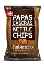 Papas Caseras Kettle Chips Habanero