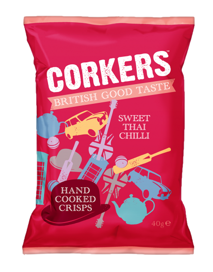 Corkers Sweet Thai Chilli Hand Cooked Crisps Review