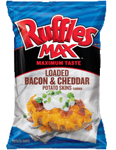 Ruffles Max Loaded Bacon & Cheddar Potato Skins Potato Chips