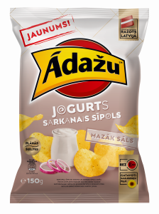 Adazu Chips  Kartupeļu čipsi ar jogurta un sarkano sīpolu garšu