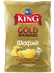 King Crisps Gold Standard Wexfrd Vintage Cheddar Cheese & Spring Onion
