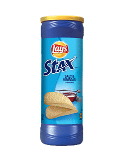 LAY'S STAX Salt & Vinegar Flavored Potato Crisps