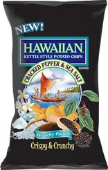 Hawaiian Cracked Pepper & Sea Salt Kettle Style Potato Chips
