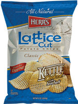 Herr's Lattice Cut Sea Salt Kettle Cooked Potato Chips
