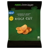 Asda Ridge Cut Cheddar & Onion Crisps