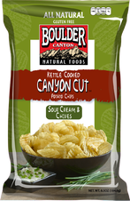Boulder Canyon Natural Foods Sour Cream & Onion Canyon Cut Kettle Cooked Potato Chips
