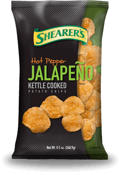 Shearers Hot Pepper Jalapeno kettle cooked potato chips