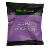 Asda Barbecue Rib Ridge Cut Crisps