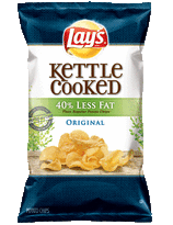 Lay's 40% Less Fat Original Kettle Cooked Potato Chips