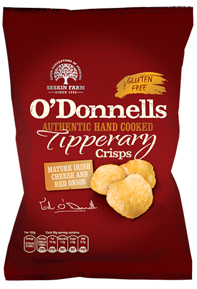 O'Donnells Mature Irish Cheese & Red Onion Crisps