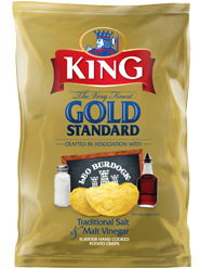 King Crisps Gold Standard Crisps Traditional Salt & Malt Vinegar
