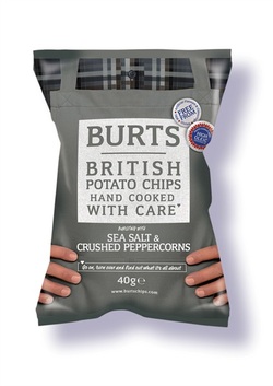 Burts Salt & Pepper Hand fried Potato Chips