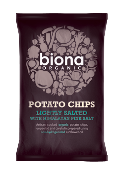 Biona Organic Potato Chips Himalayan Pink Salted