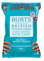 Burts Hand fried Potato Chips Sea Salt & Malted Vinegar Review