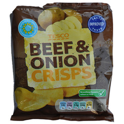 Tesco Beef & Onion Crisps