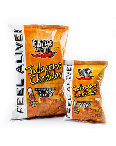 Blair's Death Rain Jalapeno Cheddar Kettle Cooked Potato Chips