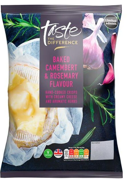 Sainsbury’s Taste The Difference Baked Camembert & Rosemary Crisps