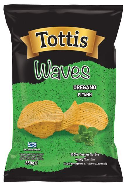 Tottis Potato Chips Waves Oregano