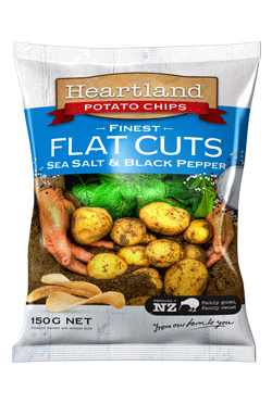 Heartland Potato Chips Flat Cut Salt Pepper