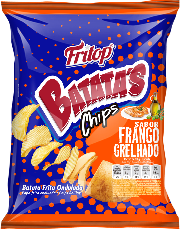 Fritop Batata's Grilled Chicken Frango Grelhado Potato Chips