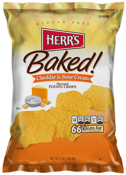 Herr's Aged Cheddar Baked Ripple Potato Crisps