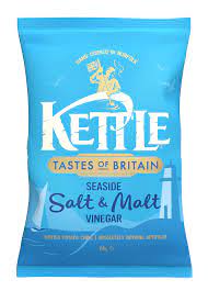 Kettle Tastes of Britain Seaside Salt & Malt Vinegar Crisps