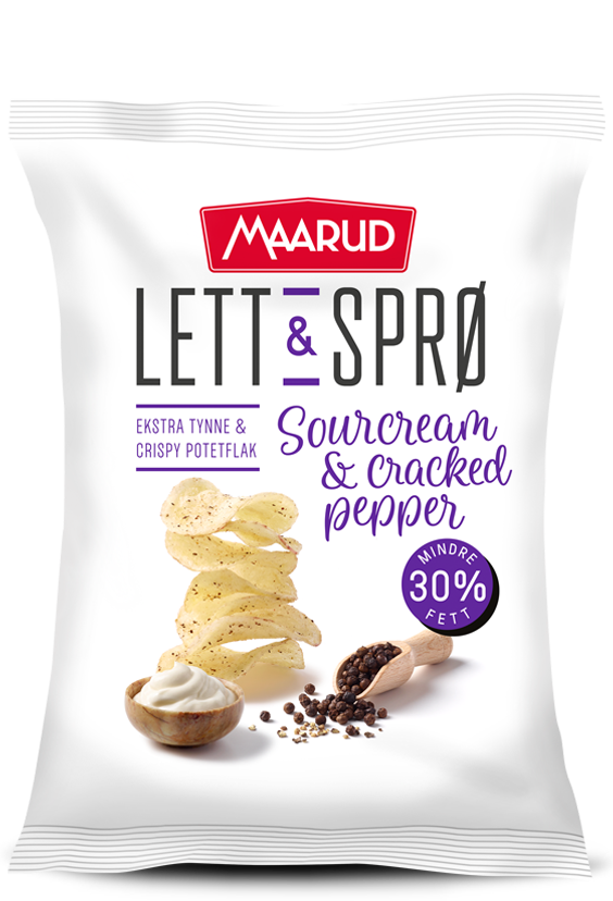Maarud Chips Lett Spro Sour Cream