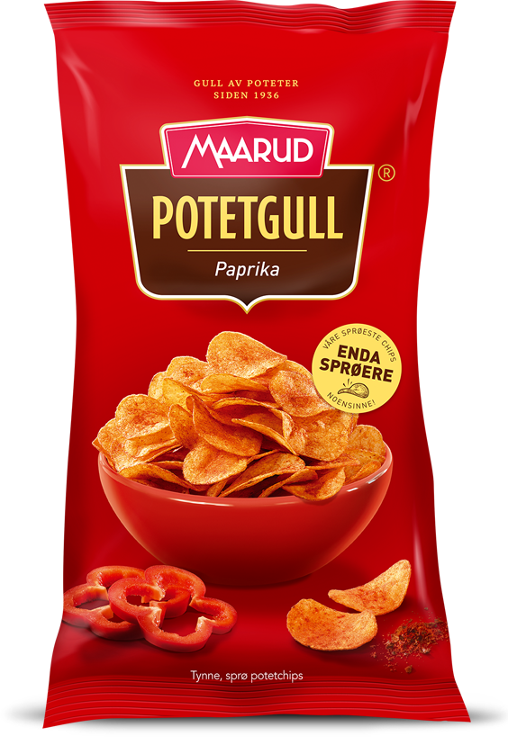 Maarud Chips Potetgull Paprika