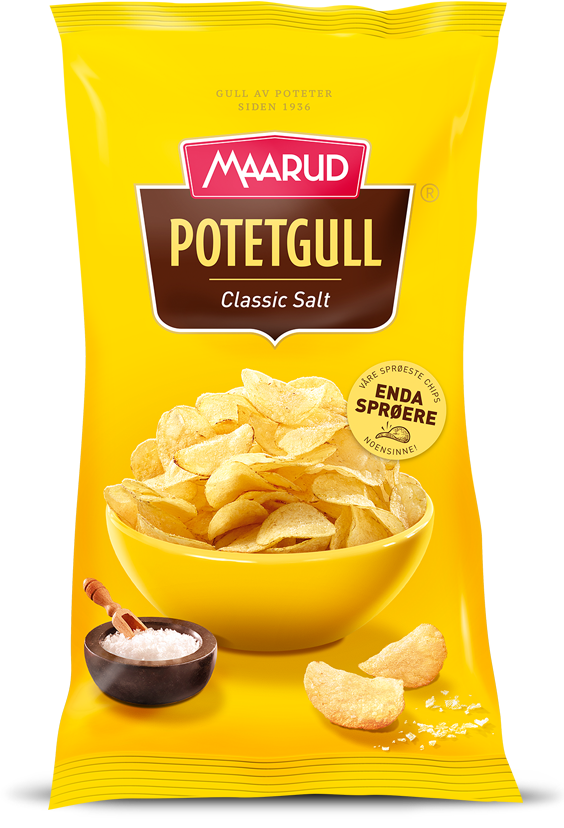 Maarud Chips Potetgull Salt