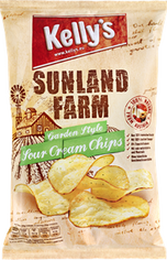 Kelly's Potato Chips Sunland Farm Garden Style Sour Cream Chips