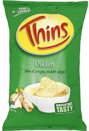 Snack Brands Australia Thins Potato Chips Chicken