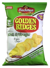 Bachman Golden Ridges Salt & Vinegar Potato Chips