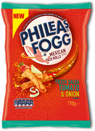 Phileas Fogg Mexican Taco Rolls Fiesta Salsa Tomato & Onion Crisps Review