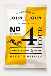 John & John Suffolk Cheddar & Chives Potato Chips