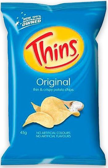 Snack Brands Australia Thins Potato Chips Original