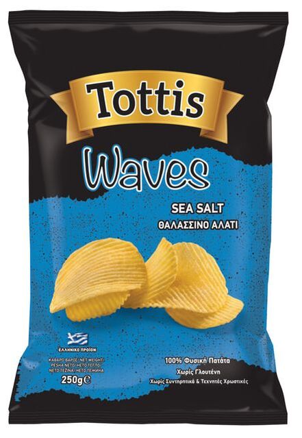 Tottis Potato Chips Waves Salt