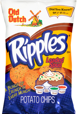 Old Dutch Ripples Loaded Spud Chips