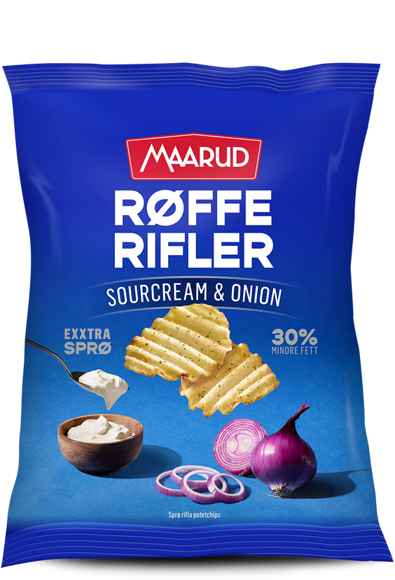 Maarud Chips Roffe Rifler Sourcream Onion