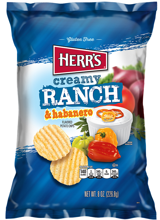 Herr's Creamy Ranch Habanero Potato Chips