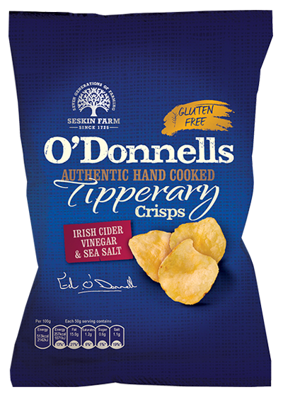 O’Donnells of Tipperary Hand Cooked Irish Cider Vinegar & Sea Salt Crisps Review