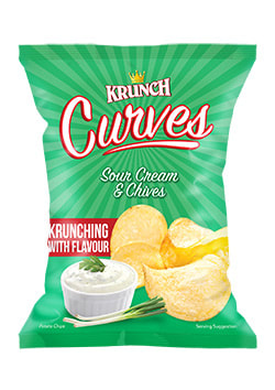 Krunch Curves Potato Chips Sour Cream