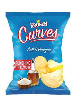 Krunch Curves Potato Chips Salt Vinegar